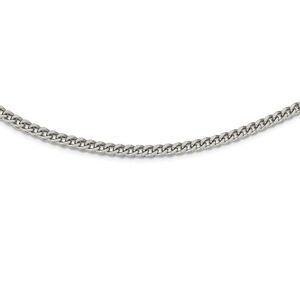 Men's Stainless Steel 4mm Light Wheat Necklace 24 Inch